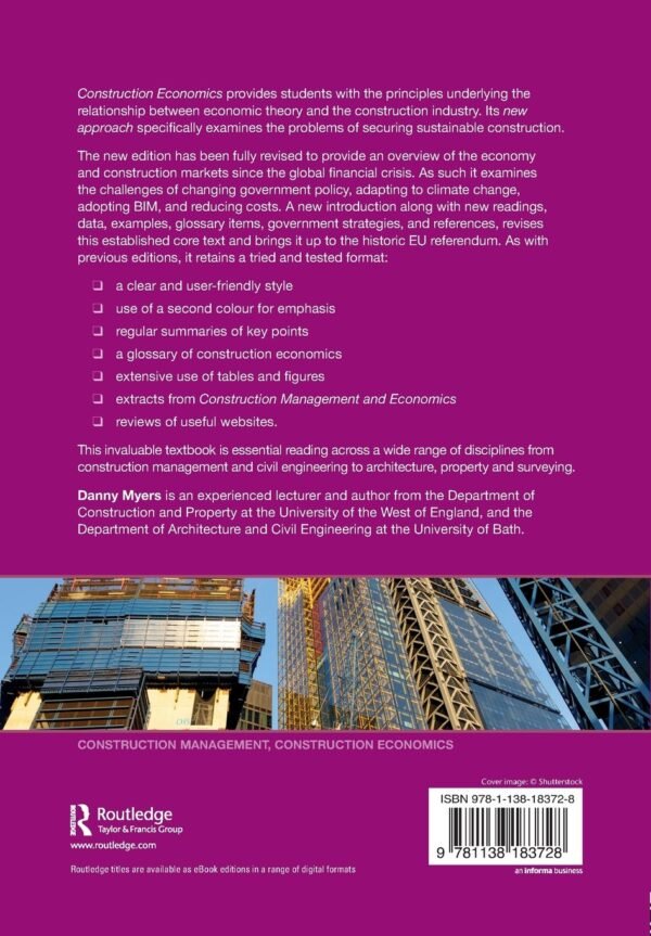 Construction Economics: A New Approach Paperback – 14 September 2016 by Danny Myers - Image 2