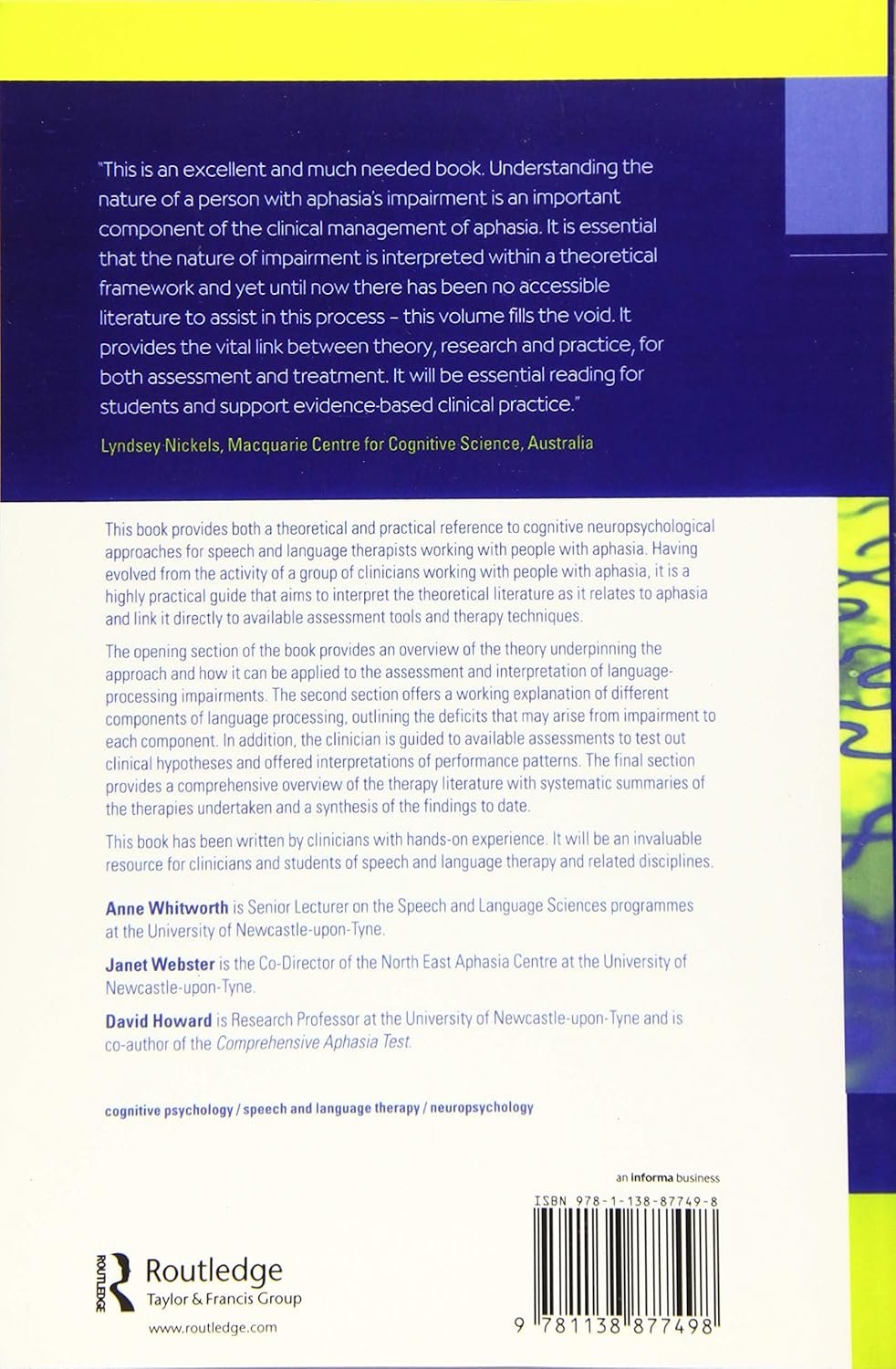 A Cognitive Neuropsychological Approach to Assessment and Intervention in Aphasia: A clinician's guide Paperback – 11 May 2016 - Image 2