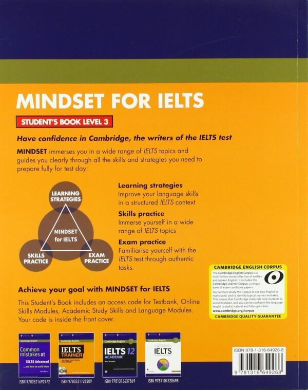Cambridge Mindset for IELTS Level 3 Student's Book with Testbank and Online Modules - Paperback - 17 May 2018: An Official Cambridge IELTS Course Product Bundle – Student Edition, 17 May 2018 - Image 2